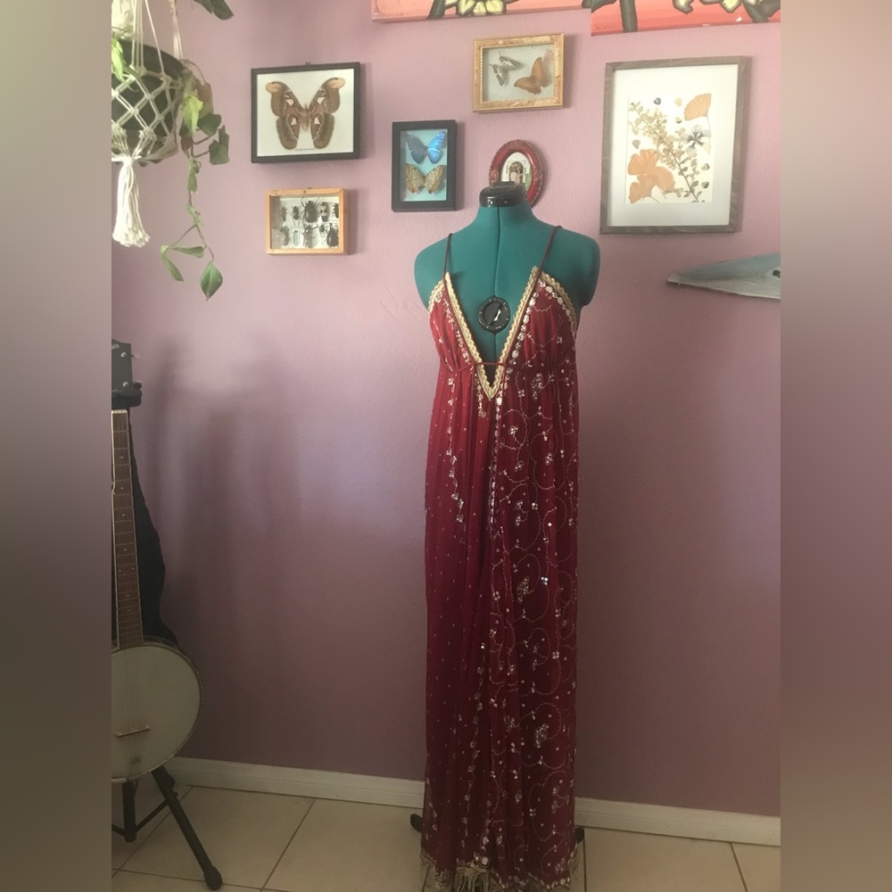 Free People Red Sequined Dress